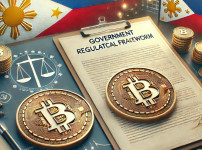 DALL·E 2024-12-24 17.50.35 - An image depicting a government regulatory framework for cryptocurrency in the Philippines. The scene includes official-looking documents with Bitcoin.jpeg