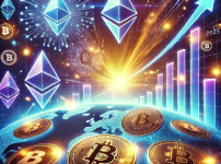 DALL·E 2024-12-25 15.18.21 - A futuristic digital illustration showcasing various cryptocurrencies, including Bitcoin, Ethereum, and emerging coins, represented as glowing, dynami.jpg