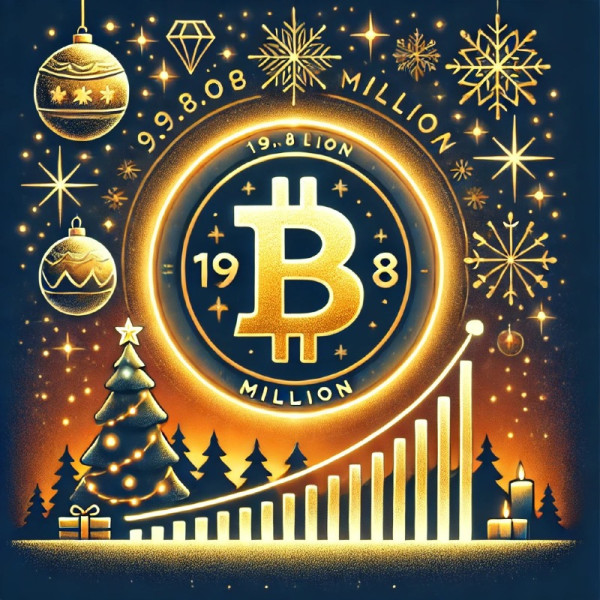 DALL·E 2024-12-25 15.27.29 - An illustration featuring Bitcoin with a supply-related theme. The image shows a Bitcoin logo surrounded by a glowing counter displaying 19.8 million.jpg