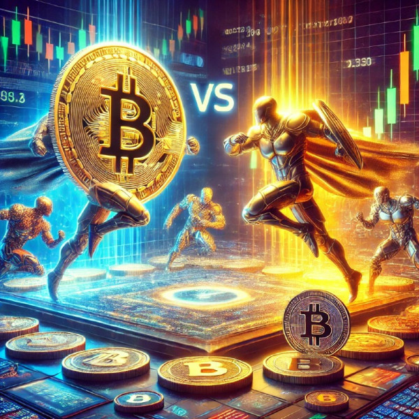 DALL·E 2024-12-25 15.45.33 - A dynamic and visually striking image representing a competition between Bitcoin and Altcoins as digital gladiators in a futuristic financial arena. B (1).jpg