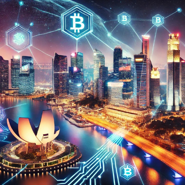 DALL·E 2024-12-26 20.04.42 - A digital illustration highlighting Singapore and Hong Kong as blockchain powerhouses. The image features iconic landmarks such as Singapores Marina .jpg