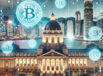 DALL·E 2024-12-26 20.12.00 - A professional digital illustration depicting Hong Kongs Legislative Council building with a modern, futuristic overlay symbolizing cryptocurrency an.jpg