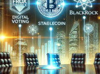 DALL·E 2024-12-27 20.31.31 - A futuristic digital voting interface showcasing blockchain technology, with Frax Finance and BlackRock logos subtly integrated into the design. The b.jpg