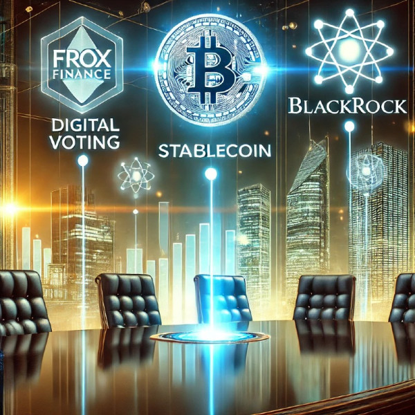 DALL·E 2024-12-27 20.31.31 - A futuristic digital voting interface showcasing blockchain technology, with Frax Finance and BlackRock logos subtly integrated into the design. The b.jpg