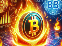 DALL·E 2024-12-27 20.37.01 - A bold and dynamic digital artwork illustrating a cryptocurrency token burn event. The image features a glowing BGB token surrounded by flames, symbol.jpg