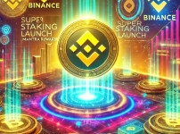 DALL·E 2024-12-27 20.42.23 - A futuristic and vibrant digital artwork depicting Binances BNSOL Super Staking launch with MANTRA rewards. The scene includes a glowing BNSOL token .jpg