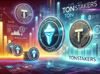 DALL·E 2024-12-28 23.09.04 - A dynamic illustration showcasing cryptocurrency staking with TON tokens on the Bybit platform. The image features the Bybit logo integrated with Tons (1).jpg