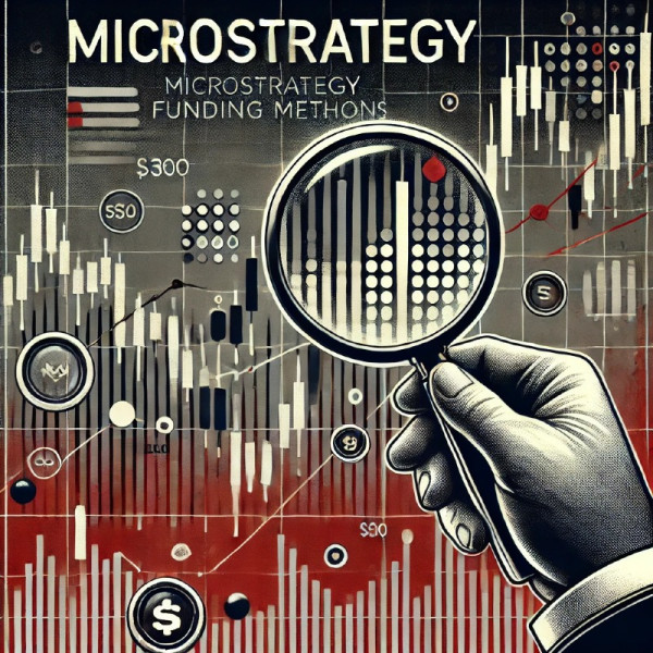 DALL·E 2024-12-31 19.07.20 - A striking illustration depicting a stock market dip, focusing on MicroStrategy. The image features a stock chart showing a sharp decline below a 300.jpg